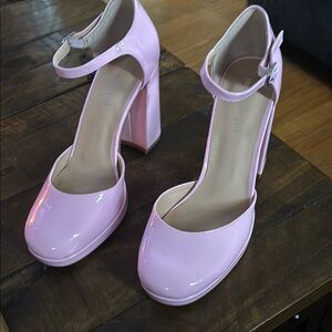 Steve Madden Pink Heels Classic Patent